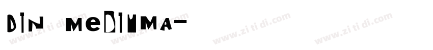 DIN MediumA字体转换
